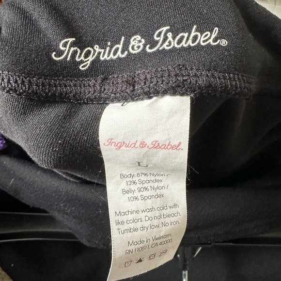 Ingrid & Isabel Maternity leggings with Crossover Panel Cropped size Large - Picture 6 of 7